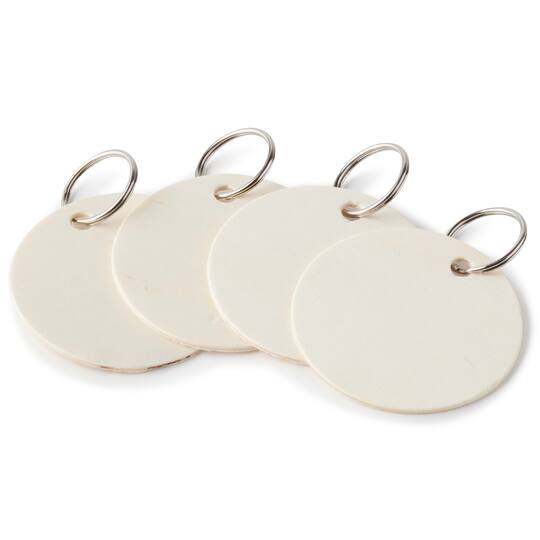 2.5" Unfinished Wooden Circle Keyrings by ArtMinds™
